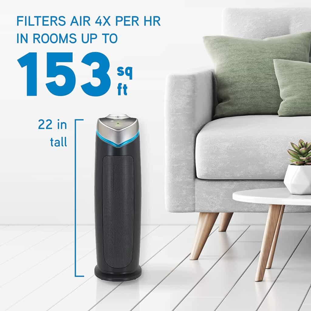 Air Purifier with UV Light Sanitizer -dimensions