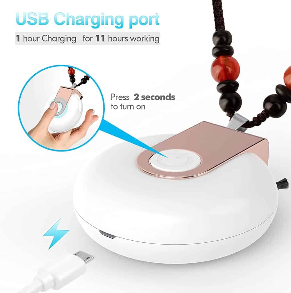 Wearable Negative Ion Air Purifier - usb charging port