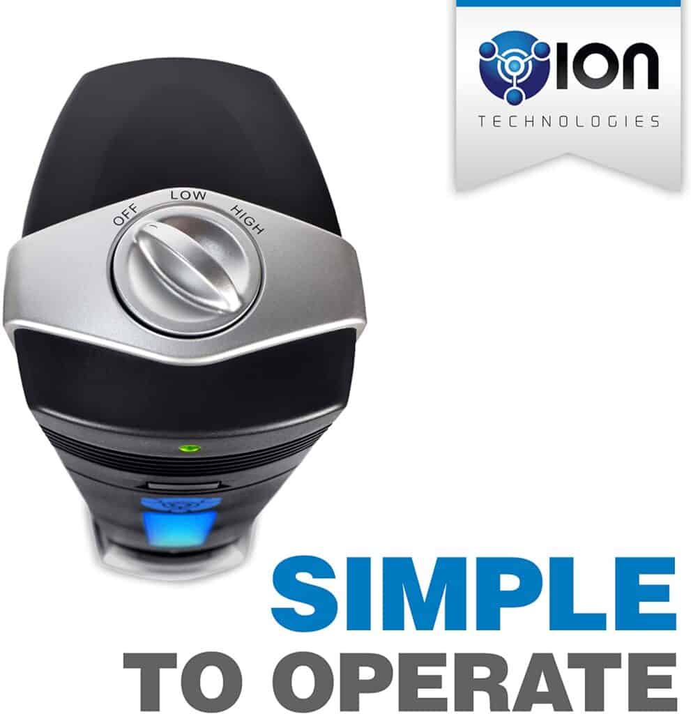 OION Ionic Air Purifier with UV-C Sanitizer - simpleoperation
