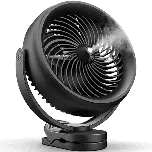 10000mAh Battery Operated Misting Fan with Clip