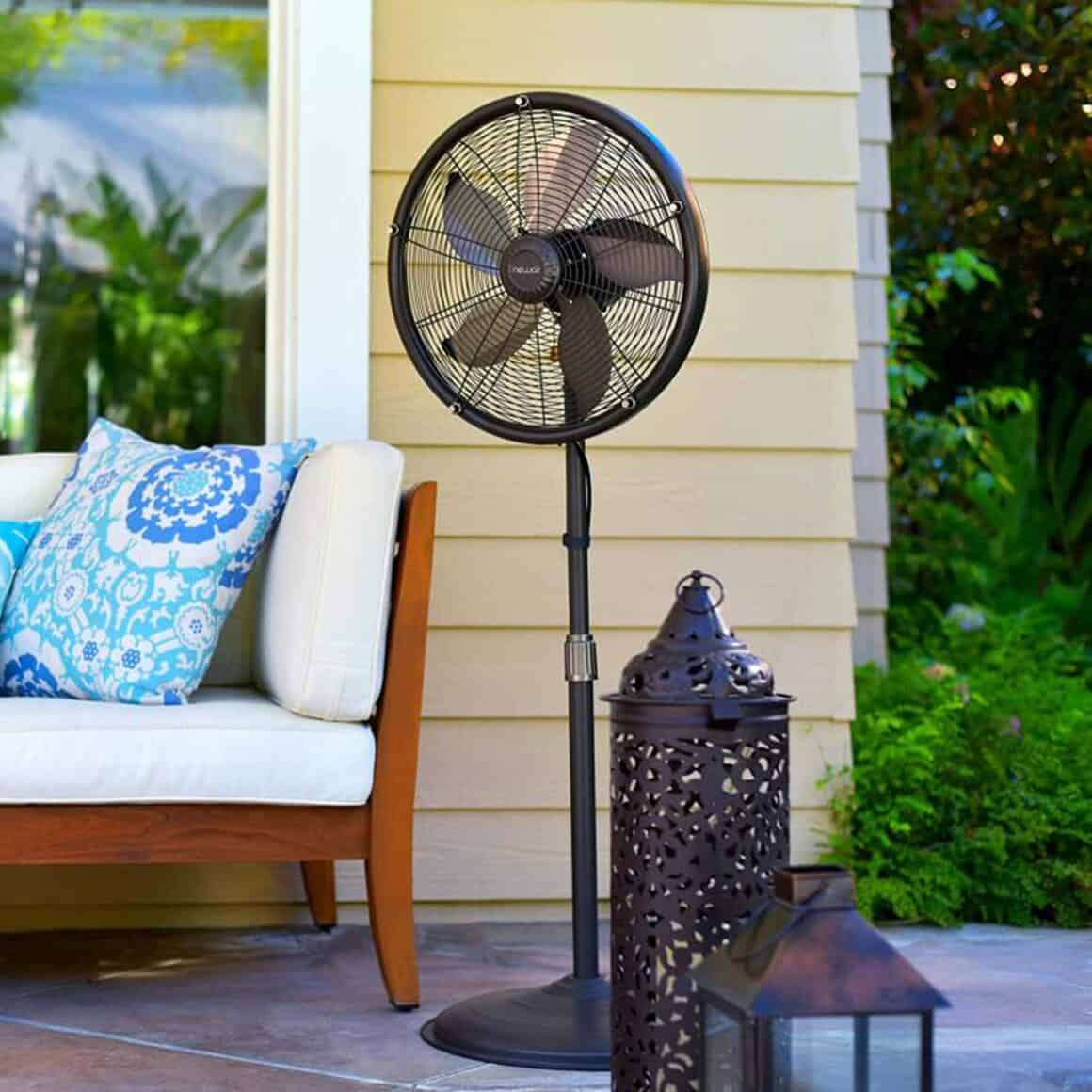 misting pedestal outdoor fan