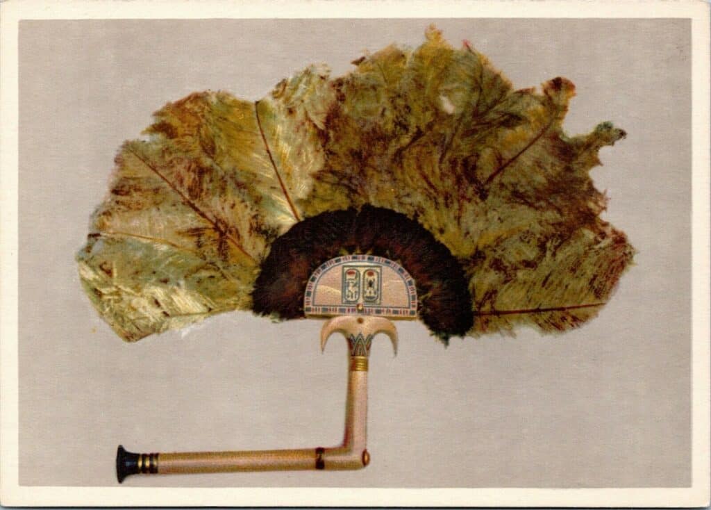gilded handle and was covered with ostrich feathers, while the other was made of ebony and was encrusted with gold and beautiful stones found in ancient thumb 3
