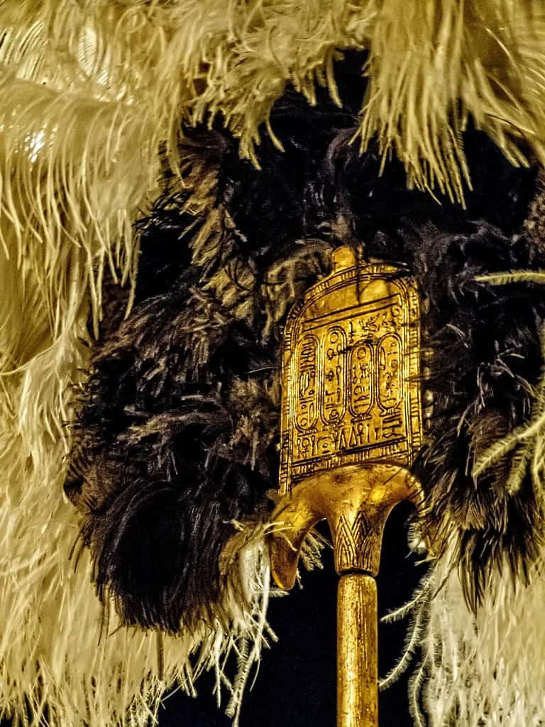 gilded handle and was covered with ostrich feathers, while the other was made of ebony and was encrusted with gold and beautiful stones found in ancient thumb 2