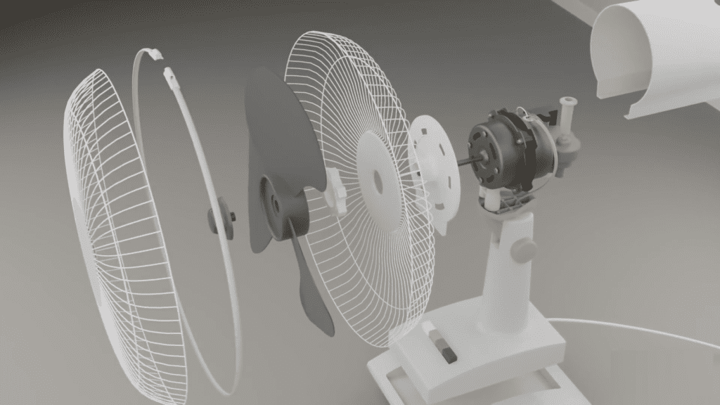 What is inside an Oscillating fan
