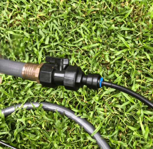 Geek Aire Battery-operated Misting Fan  - how to attach the hose - step 2