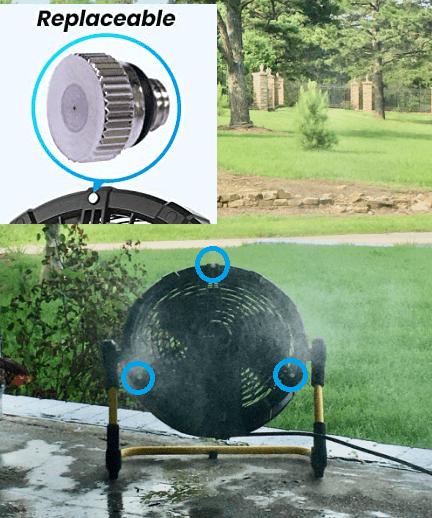 Geek Aire Battery-operated Misting Fan  - fuses